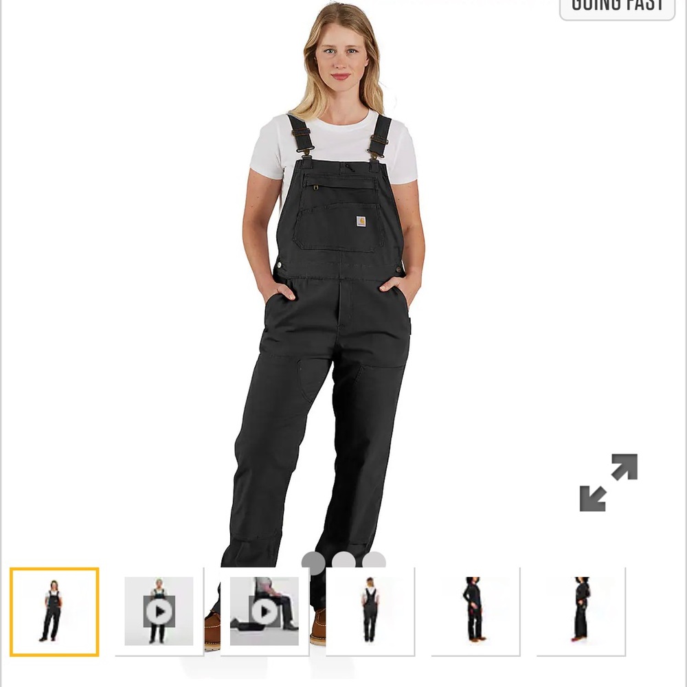 WOMEN'S WORK OVERALL - LOOSE FIT - CANVAS - RUGGED FLEX® - carhartt size M